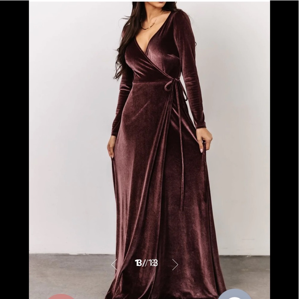 Velvet Wrap Maxi Dress size XL new with tags